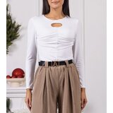 Gemre White blouse with decorative front Jenela | Shoptok.si