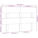  Uzglavlje za krevet sivo 154 x 3 x 81 cm od masivne borovine | shoptok.hr