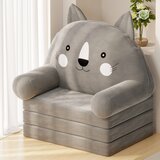 Lean_Toys Otroški naslanjač Cat 3 siva 56x50 cm | Shoptok.si