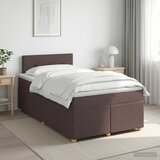  Boxspring krevet s madracem Tamno smeđa 120 x 190 cm Tkanina | shoptok.hr