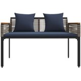  Zunanja klop Siva in mornarsko modra 117 x 54 x 74.5 cm, (5000273512) | Shoptok.si