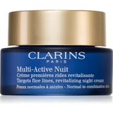 Clarins Multi-Active Night nočna revitalizacijska krema za drobne linije za normalno do mešano kožo 50 ml