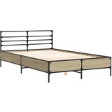  Okvir za krevet boja hrasta 140x200cm konstruirano drvo i metal | shoptok.hr