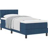 Box Postelja z vzmetnico z vzmetnico Modra 80 x 200 cm blago, (5000127383) | Shoptok.si