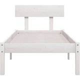  Okvir za krevet od masivne borovine bijeli 90 x 200 cm | shoptok.hr
