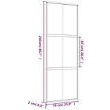vidaXL Klizna vrata zlatna 76x205 cm prozirno staklo ESG i aluminij | shoptok.hr
