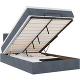 Maison Chic Otomanski Posteljni okvir - Dvoposteljna postelja - Zakonska postelja z vzmetnico siv 120x200 cm žamet-J1778, (21773614) | Shoptok.si