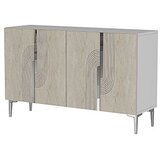Hanah home konzola meyra 120 white travertine silver | Eponuda.com