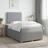  Boxspring krevet s madracem Svjetlosiva 120 x 200 cm Tkanina - Svjetlosiva 120 x 200 cm Dizajn linija Cijene