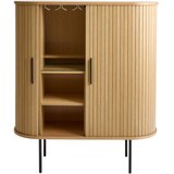 Unique Furniture Vitrina za vino u dekoru hrasta s kliznim vratima u prirodnoj boji 100x118x40 cm Nola – | shoptok.hr