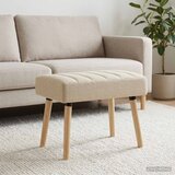  Klupa s utorima Krem 60 x 40 x 45 cm Tkanina | Eponuda.com