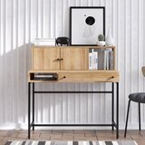 Hanah home jodie - sapphire oak, black sapphire oakblack study desk Cene