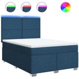  Krevet s oprugama i madracem plavi 140 x 190 cm od tkanine | shoptok.hr