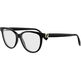 Forever Black Round Eyeglasses ONE SIZE (55) Črna/Kristalna