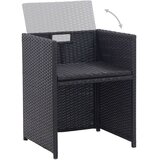  15-dijelni vrtni blagovaonski set od poliratana crni | shoptok.hr