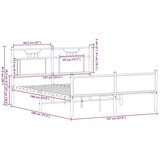  Posteljni okvir brez vzmetnice hrast 140x190 cm inženirski les, (21791718) | Shoptok.si
