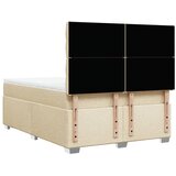  Krevet s oprugama i madracem krem 160x200 cm od tkanine | shoptok.hr