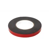 Obojestranski lepilni trak , pena, 1 mm x 15 mm x 10 m, črn