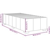 vidaXL Okvir kreveta s oprugama i madrac svjetlosivi 80x200cm tkanina | shoptok.hr