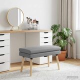  Klupa s dvostrukim slojem Svjetlosiva 80 x 40 x 47 cm Tkanina | Eponuda.com
