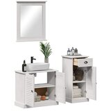  Set namještaja za kupaonicu s ladicama 3 pcs Antič White | shoptok.hr