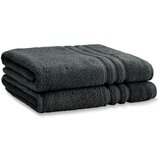 Catherine Lansfield Tamno sivi pamučni ručnici u setu 2 kom od frotira 90x140 cm Zero Twist – Cijene