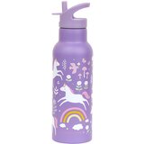 A Little Lovely Company nerjavni bidon za pijačo, 500 ml – samorogi in mavrica | Shoptok.si