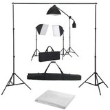  Foto studijski komplet s softbox svetilkami in ozadjem | Shoptok.si