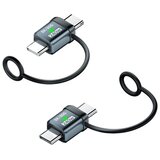 INF 2-Pack Type-C Male to Male Adapter: 240W Polnjenje & 120Gbps Prenos Podatkov Blue, (5000291580) | Shoptok.si
