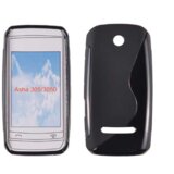  S silikonski ovitek Nokia Asha 305 črn Cene
