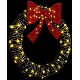 vidaXL Venec med 80 LED Toplo bela 90 cm Ratan | Shoptok.si