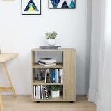 vidaXL Ormarić s kotačima boja hrasta sonome 60x35x75 cm od iverice | shoptok.hr