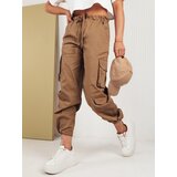 DStreet Spodnie damskie spadochronowe MIRI kamelowe | shoptok.hr