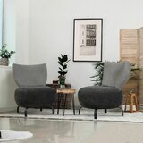 Atelier Del Sofa loly set - anthracite anthracite wing chair set cene