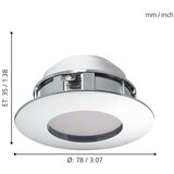 Eglo 95822 - KOMPLET 3x LED ugradnih svetiljki PINEDA LED/4,9W/230V | Eponuda.com