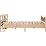  Okvir za krevet s uzglavljem 140x200 cm od masivne borovine | shoptok.hr
