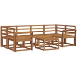  Set vanjskih sofa 7 kom. Prirodna Čvrsto drvo akacije | shoptok.hr