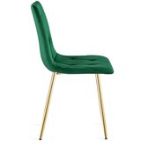Libra stolica - tamnozeleni baršun / zlatne noge x 3 | shoptok.hr