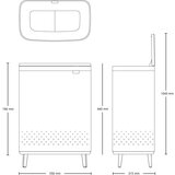 Brabantia Bijela metalna košara za rublje 90 l Bo Hi – | shoptok.hr