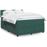 Maison Chic Box spring postelja - Vzmetna postelja z vzmetnico temno zelen 140x190 cm žamet SL24515, (21890615) | Shoptok.si