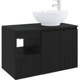  Set namještaja za kupaonicu 2 kom. Crna Konstruirano drvo 49,5 x 44,5 x 80 cm | Shoptok.si