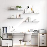  Plutajuće zidne police 4 kom boja betona 90x23,5x3,8 cm MDF | Eponuda.ba