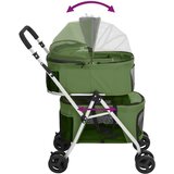  2-slojna sklopiva kolica za pse zelena 83x48x97 cm od tkanine | Eponuda.com