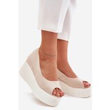 Boto Wedge And Platform Women's Sandals Light Beige Felyra | shoptok.hr