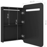 vidaXL led kopalniška omarica z ogledalom črna 60x11x80 cm | Shoptok.si