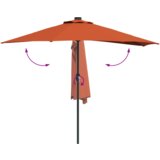vidaXL Vrtni dežnik Terakota 294 x 150 x 224 cm blago | Shoptok.si