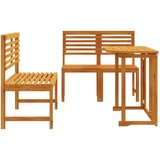  Set za blagovanje u vrtu od 4 dijela od čvrstog drva akacije | shoptok.hr