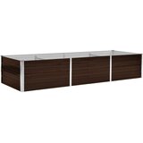  Povišena vrtna gredica smeđa 240 x 80 x 45 cm pocinčani čelik | Eponuda.com