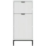 vidaXL kopalniška omarica bela 39.5 x 36 x 88 cm konstruiran les | Shoptok.si