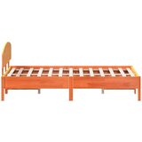 vidaXL Okvir kreveta s uzglavljem voštano smeđi 160x200 cm od borovine | shoptok.hr